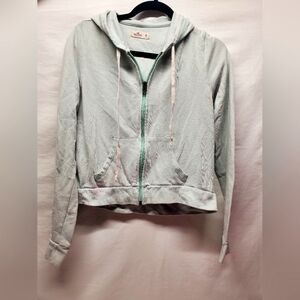 Holister Baby Blue Zip-Up Hoodie